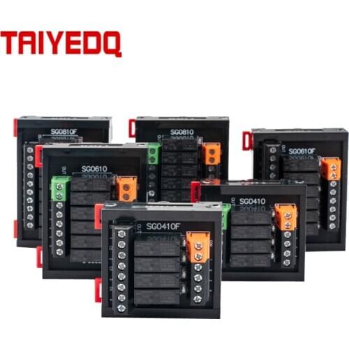 4/6/8-way Din Rail relay combination module 24v 12v 5v Omron intermediate relay module module control board DC