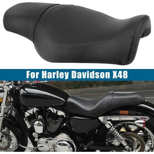 Motorcycle Leather Two Up Driver Front Rear Passenger Seat For Harley Sportster XL48