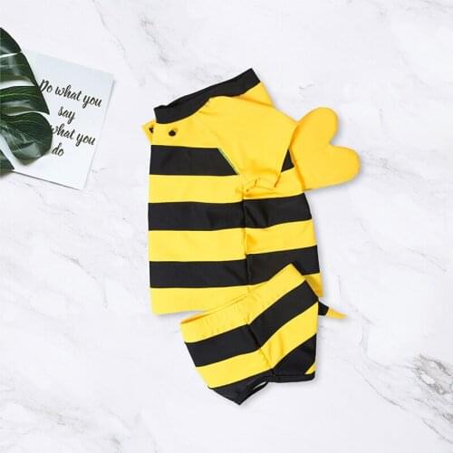 Summer Swimsuits For Children Boys Girls Swimsuit Two-Piece Cartoon Bee Kids Beach Childrens Bathing Suit Swimsuit