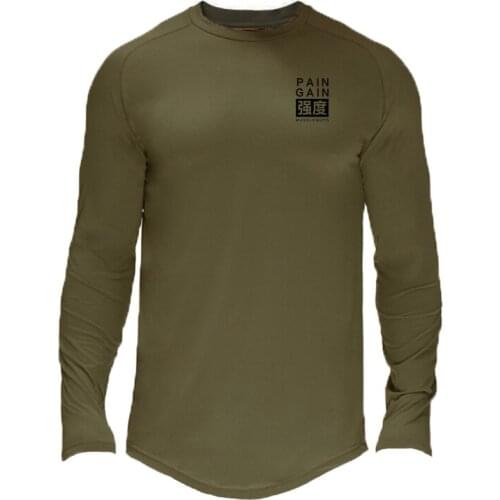 Mens Sports Long-sleeved T-shirt Running Fitness Workout Top Quick-drying Breathable Training Suit 4 Colors