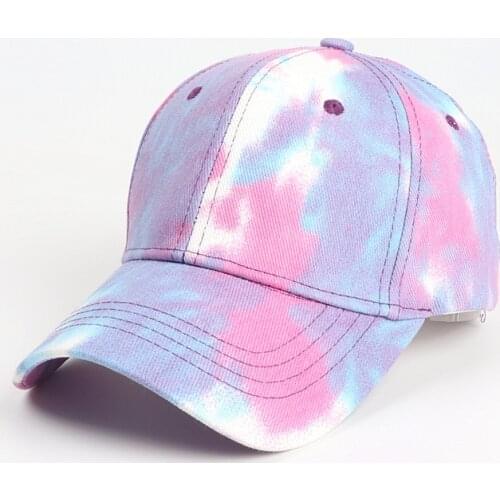 New Tie-dye Multicolor Irregular Print Baseball Caps Spring Summer Men Women Outdoor Sports Streetwear Graffiti Adjusttable Hat