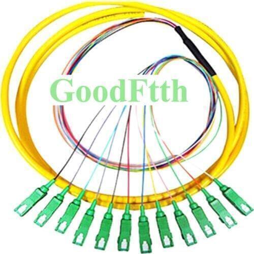 Fiber Optic Pigtail SC APC SC/APC SM 12 cores distribution 0.9mm GoodFtth 5-30m
