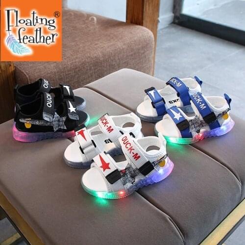 2021 New Summer Kids Beach Sandals with Light Canvas Baby Sandals for Girls Boys Soft Bottom Children Shoes Little Toddler Shoes