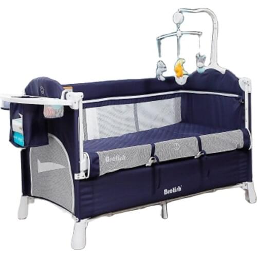European folding crib stitching big bed multifunctional bb portable newborn baby bedside bed cradle bed