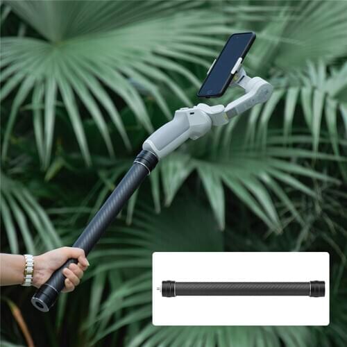 Carbon Fiber Extension Stick Rod Bars for DJI OM 4 Osmo Mobile3/2 Ronin SC for Feiyu Vimble 2 Smooth 4 Axis Gimbal Stabilizer