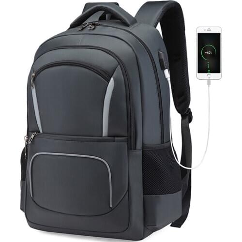 Waterproof Backpack Men Large Capacity Laptop Bags Usb Business Back Pack Travel Bagpack Anti-theft Oxford Bookbag Schoolbag