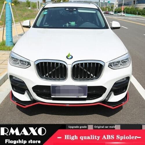 For BMW X3 Body kit spoiler 2018-2020 For BMW X3 X4 G01 G02 3D ABS Rear lip rear spoiler front Bumper Diffuser Bumpers Protector