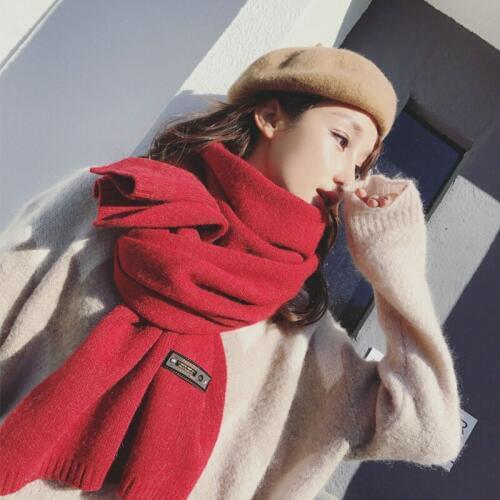 Mingjiebihuo Autumn and winter new outdoor soft scarf color temperament comfortable high quality shawl thick girls scarf