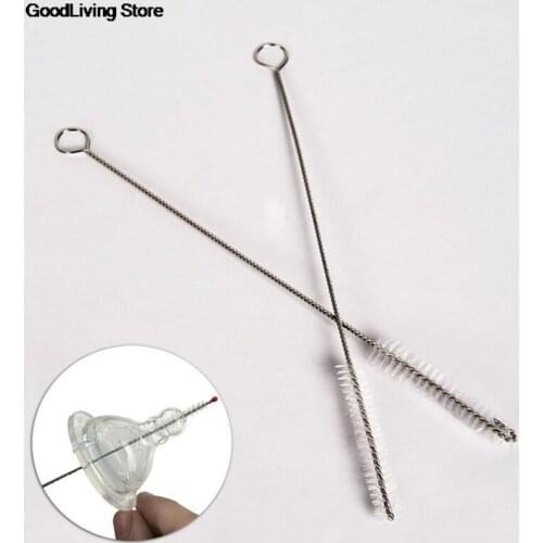 ZLinKJ 1 Pc Stainless Steel Reusable Drinking Straws Cleaning Brush Cleans Sippy Cup Straws Quality First