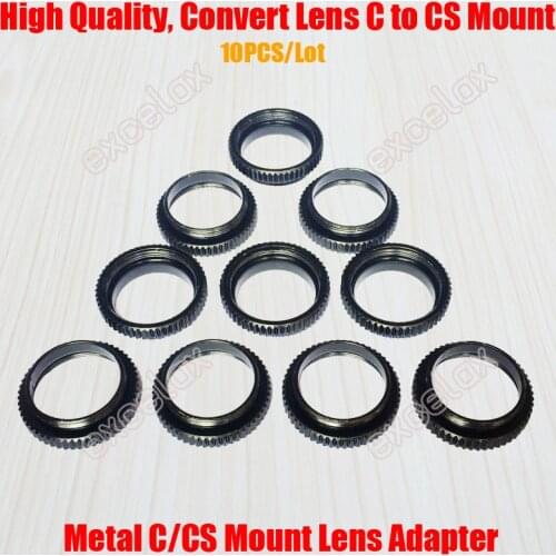 10PCS/Lot High Quality 5mm Height C to CS Mount Lens Adapter Ring Aluminum Alloy Adaptor Converter for CCTV Security Camera