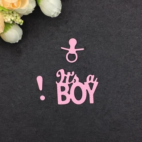 2019 Its A Boy Metal Cutting Dies Baby Shower Craft Dies Scrapbooking Embossing Stencil For Paper Card Making DIY Albums Decor
