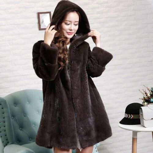 2021 Brand luxury women natural import mink fur jacket long style solid color elegant lady high quality winter fur coat MK-11
