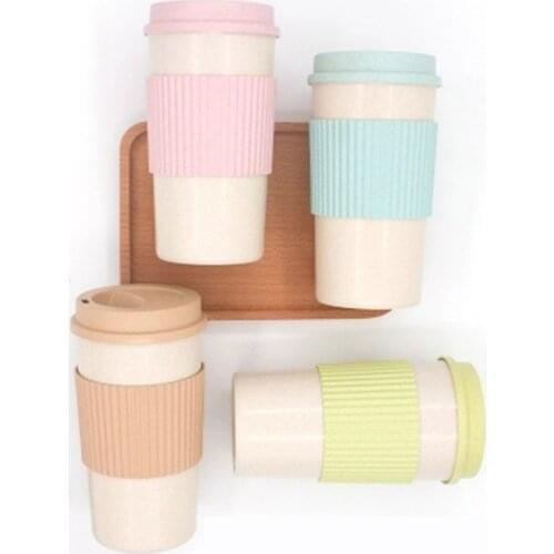 350ml/450ml/550ml 4 Colors PP Outdoor Coffee Cups Coffee Mug Milk Tea Cups Breakfast Morning Coffee Mug Funny Gift Collection