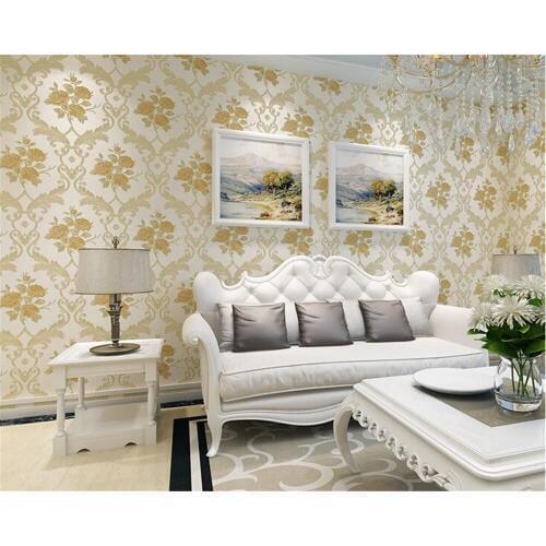 Beibehang Modern nonwoven pastoral Damascus flower papel de parede 3d wallpaper bedroom living room background wallpaper