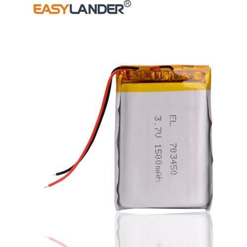 703450 3.7V 1500mAh Rechargeable Li-Polymer Li-ion Battery For MP4 MP5 PDA GPS DVR DVD power bank Speaker E-book 693450 703549