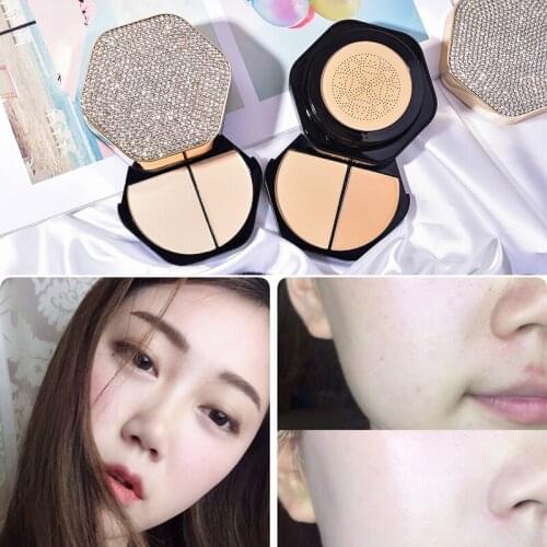 BB CC Cream Cushion Compact Make Up Foundation Concealer Cream For Face Cosmetics Makeup Mushroom Head Puff TSLM1