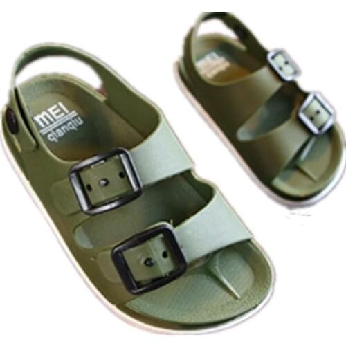 Free Ship Summer Kids Beach Sandals Toddler Boys Casual Soft Non-Slip Flat Sandalia Outdoor Sport Children Shoes 1-5Y F0050