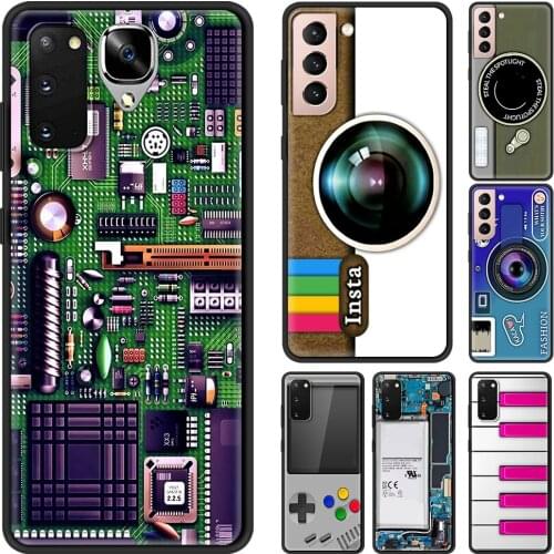 Retro Camera Hot Game Cover Smartphone Silicone Soft Case For Samsung Galaxy S8 S9 S20 FE S21 Plus Ultra S10E Coque