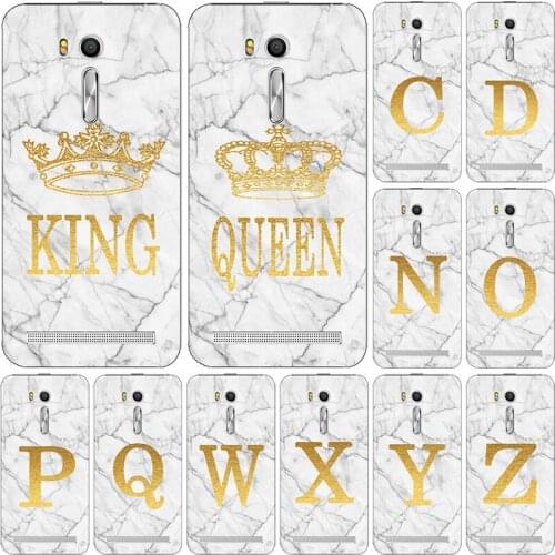 Phone Case for Asus Zenfone Go ZB452KG GO ZB450KL ZB452KG 2nd Gen X014D White Marble Golden English Letter Fashion Back Cover