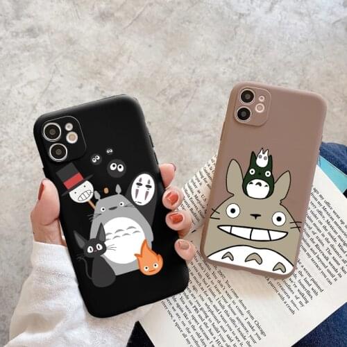Phone Case For Huawei P Smart Z 2019 2021 P30 P20 P40 Lite E Pro Y6 Y7 Y9 2019 Nova 5t Cute Totoro Miyazaki Anime Back Cover Bag