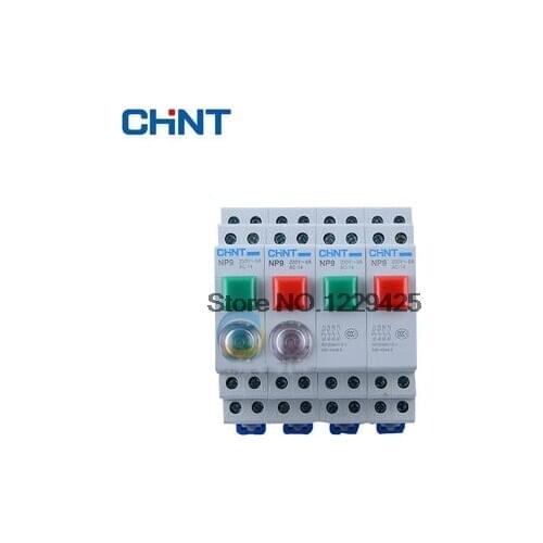 CHNT CHINT Momentary NP9 Push button Pushbutton Switch with LED 230v Modular DIN Rail red green
