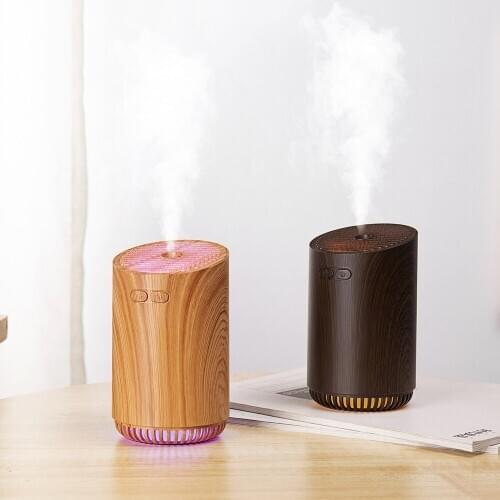 Wood Grain Humidifier Home Car Mini USB Aromatherapy Air Night Light Atomizing Humidifier Essential Oil Diffuser Aromatherapy