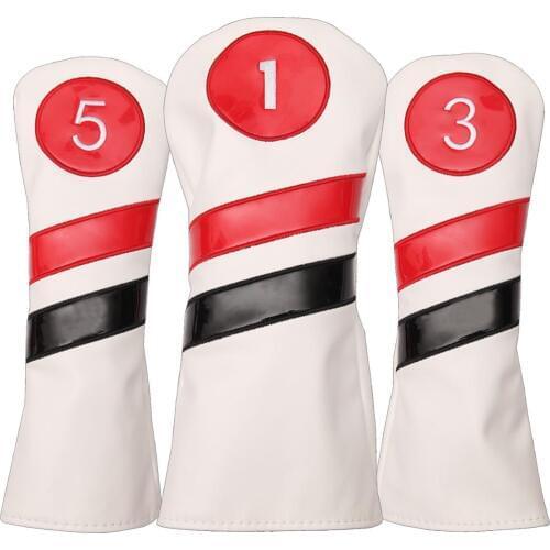 Golf Club #1 #3 #5 Wood Headcovers Driver / Fairway Rescue Woods / Hybrid PU Leather Head Covers Set Protector