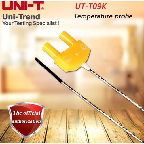 UNI-T UT-T09K temperature probe range -40 to 260 degrees Celsius for UT213C, UT216C / D, UT139C, UT210D, UT171C, UT222, etc