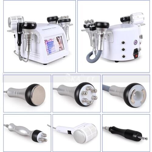 Hot Sales 6in 1 Ultrasonic 40K Cavitation+Vacuum RF+ Cold&Hot Hammer+RF Skin Tightening Face Skin Care Beauty Equipment