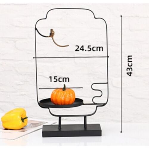 Metal crafts dining table shooting props cake tray dessert decoration wrought iron snack rack