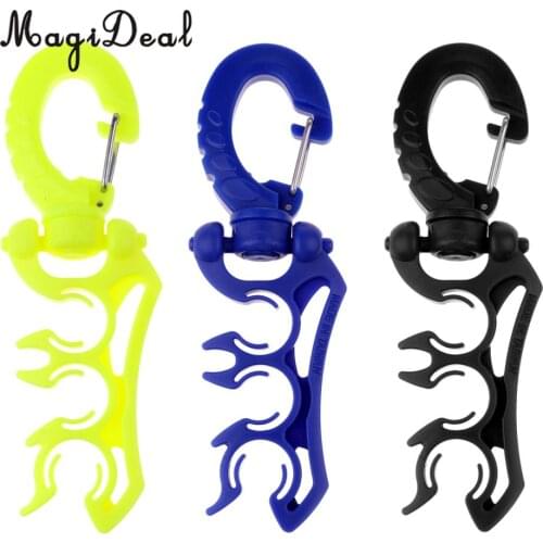 MagiDeal Premium Durable Nylon Triple 3 Hose Holder Regulator Gauge Octopus Retainer & Clip for Underwater Scuba Diving Diver