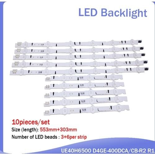 New 20 PCS/set LED strip for Samsung UE40H6500 D4GE-400DCA-R2 R1 D4GE-400DCB-R2 R1 BN96-30449A 30450A BN96-38889A 38890A 30417A