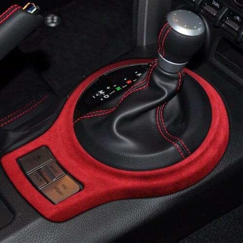 New Suede Accessory For Subaru BRZ For Toyota 86 2013-2020 LHD Car Gear Shift Panel Frame Cover Sticker Auto Styling Moldings