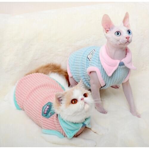 Pet Dog Cat Clothing Winter Autumn Warm Cats Sweater Jumper Sphynx Cat Hoodie Clothes Pullover Knitted Shirt Kitten Clothes