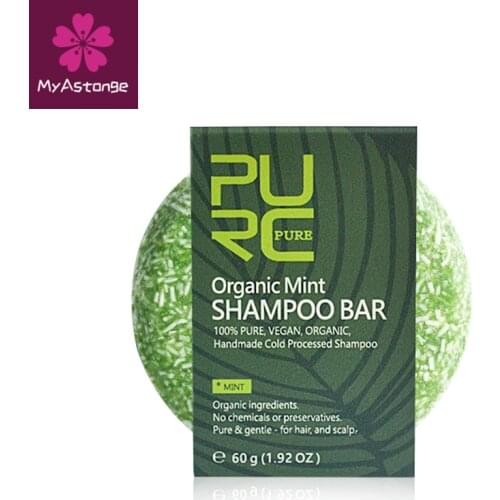 Organic Natural Mint Shampoo Bar 100% PURE and mint handmade cold processed hair shampoo no chemicals or preservative