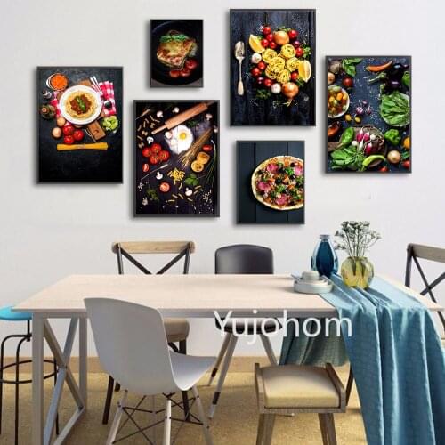 Modern Home Kitchen Posters Deliciou Pasta Tomato Noodles Wall Art Pictures For Kitchen Decor HD Print On Canva Painting Poster