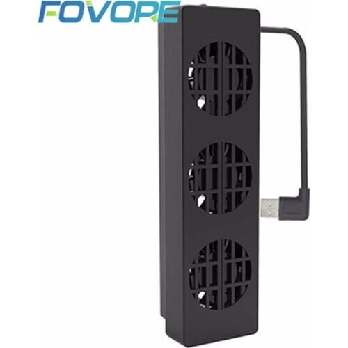 Cooling Fan Dock Stand Base Three Fans Heatsink Portable Cooling Fan Cooler Dock Base With 2 Gear Adjustment For Nintend Switch