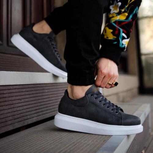 Knack High Outsole Casual Male Shoes 044 Gray Street Fashion New Creation Cool Comfortable