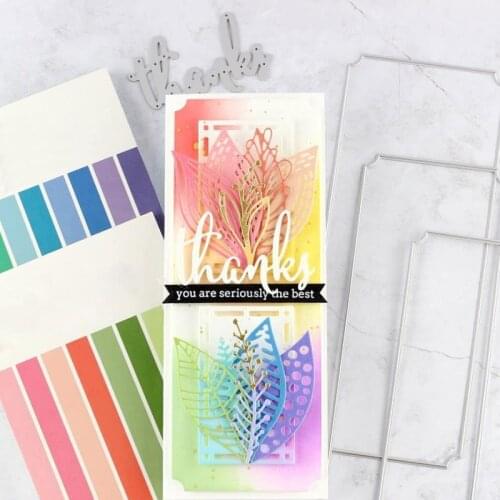 Rectangle Slim Card Frame In 3 Sizes Metal Cutting Dies New 2021 Diy Scrapbook Photo Album Decorative Crafts Embossing Die Cuts