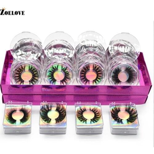 Mink Eyelashes Wholesale 25mm Lashes In Bulk Fluffy Eyelash Packaging Boxes Custom Logo 30Pairs Dramatic 5D Mink Lashes Vendor