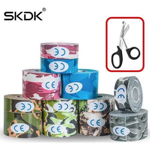 SKDK Gym Fitness Bandage Elastic Kinesiology Tapes Athletic Recovery Kneepad Sports Safety Muscle Pain Relief Knee Pads Support