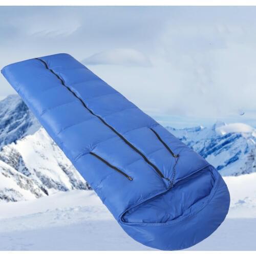Camping Goose Down Sleeping Bag Warm Cold Envelope Backpacking Sleeping Bag for Outdoor Traveling Hiking Saco De Dormir Air Bed