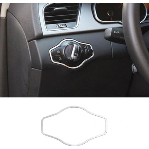 Car Styling Headlight Fog Lamp Control Button Switch Cover Cap Sticker Trim Fit For Audi A4 A5 S5 Q5 Auto Accessories