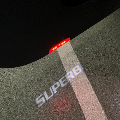 LED Projector SUPERB Logo For Skoda Superb Welcome Light Car Door Decorative Lamp