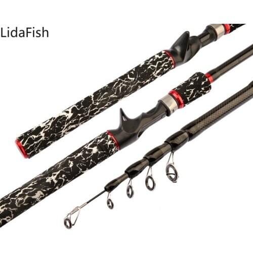 Telescopic Casting Spinning Rod Carbon Fiber 1.8M-2.7M Carp Feeder Travel Fishing Rod with EVA Grip