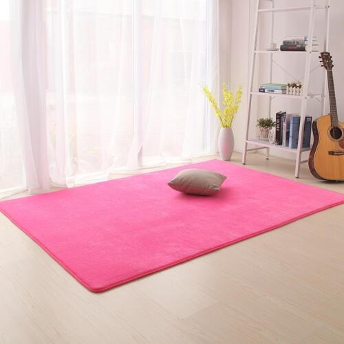 Zeegle Solid Large Carpet For Living Room Anti-slip Home Great Room Rugs Sofa Table Floor Mats Flannel Bedroom Bedside Mats