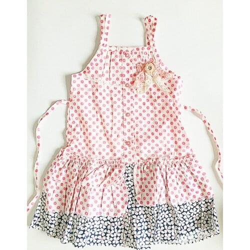 1piece /lot) 100% cotton 2020 Lapel Lace baby dress