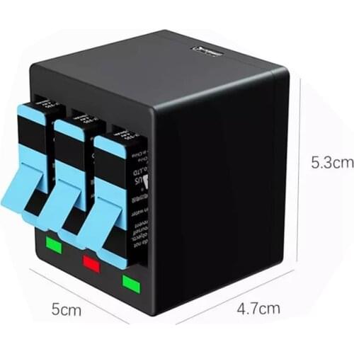 Fast Charging Black Battery or Triple Charger for GoPro Hero 8 Hero 7 Hero 6 Hero 5 Black Camera Battery 1PC