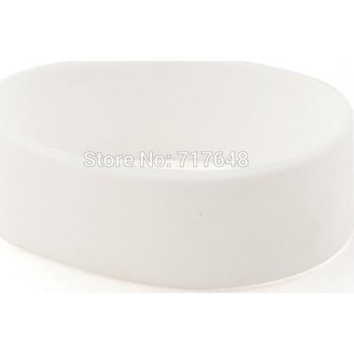 100pcs one inch big rubber white wristband silicone bracelets free shipping by FEDEX