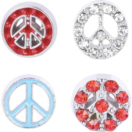 20Pcs/lot Enamel Peace Symbol Floating Charms Finding Glass Living Memory Lockets Jewelry Gifts